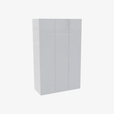 Homebase House Beautiful Escape Triple Wardrobe, White Carcass - Gloss White Handleless Doors (W) 1350mm x (H) 2196mm