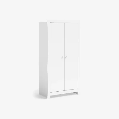 John Lewis Little Acorns Traditional Sleigh Double Wardrobe, White