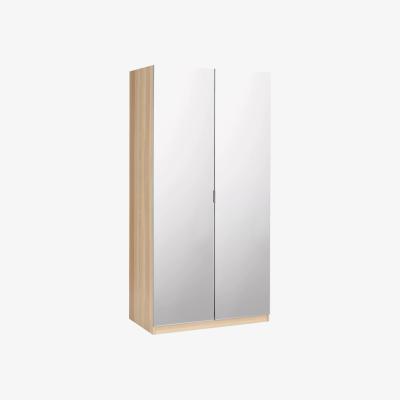 John Lewis ANYDAY John Lewis & Partners Mix it Mirrored Double Wardrobe, Natural Oak