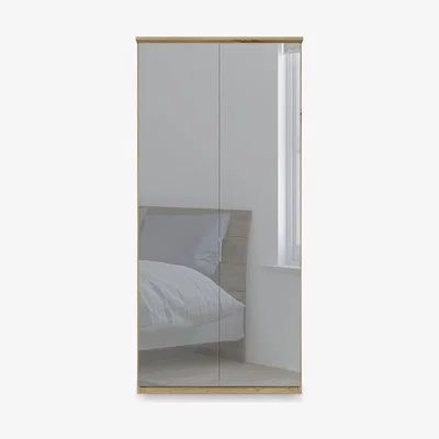 John Lewis John Lewis & Partners Elstra 100cm Wardrobe with Mirrored Hinged Doors