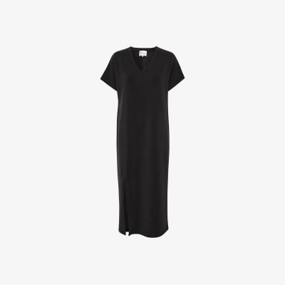 John Lewis MY ESSENTIAL WARDROBE Elle Short Sleeve V-Neck Maxi Dress, Black