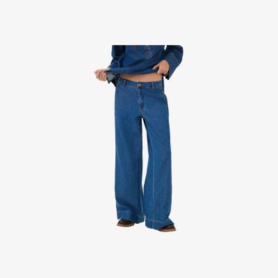 John Lewis MY ESSENTIAL WARDROBE Hilma Wide Leg Jeans, Mid Blue