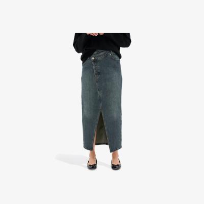 John Lewis MY ESSENTIAL WARDROBE Dalvi Denim Midi Skirt, Dark Blue