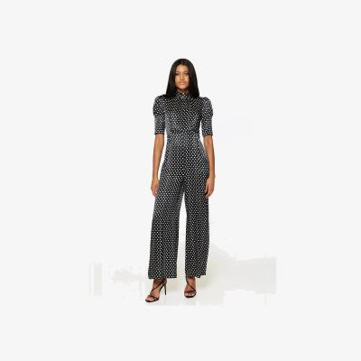 John Lewis Closet London Polka Dot Jumpsuit, Black