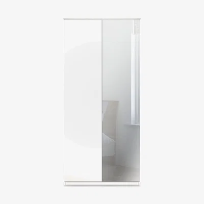 John Lewis John Lewis & Partners Elstra 100cm Wardrobe Right-Hand Mirrored Hinged Door