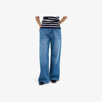 John Lewis MY ESSENTIAL WARDROBE Malo Wide Leg Jeans, Blue