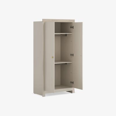 John Lewis Little Acorns Celeste Double Wardrobe, Cashmere/Grey Ash