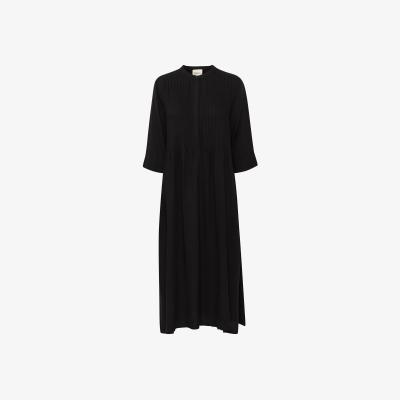 John Lewis MY ESSENTIAL WARDROBE Lima Flora Button Maxi Dress, Black