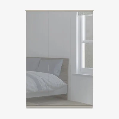 John Lewis John Lewis & Partners Elstra 150cm Wardrobe with Mirrored Hinged Doors