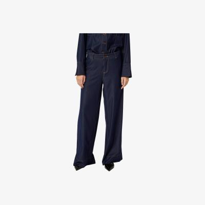 John Lewis MY ESSENTIAL WARDROBE Ravi Denim Wide Leg Trousers, Dark Blue