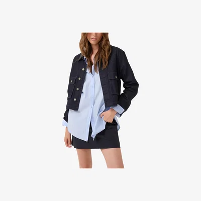 John Lewis MY ESSENTIAL WARDROBE Tenna Boxy Denim Jacket, Dark Blue