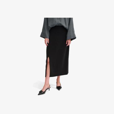 John Lewis MY ESSENTIAL WARDROBE Elle High Waisted Midi Skirt, Black
