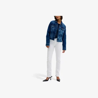 John Lewis MY ESSENTIAL WARDROBE Regular Fit Denim Jacket, Medium Blue Wash