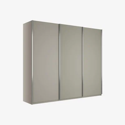 John Lewis John Lewis Elstra 300cm 3 Sliding Doors Wardrobe, Pebble Grey