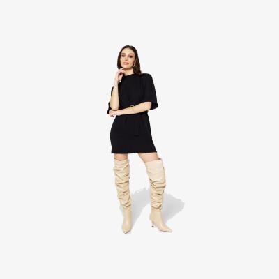 John Lewis Closet London Tie Belt Kimono Mini Dress, Black