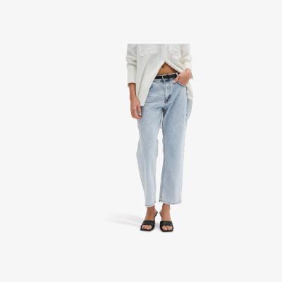 John Lewis MY ESSENTIAL WARDROBE Lucy High Waist Cropped Jeans, Light Blue Retro