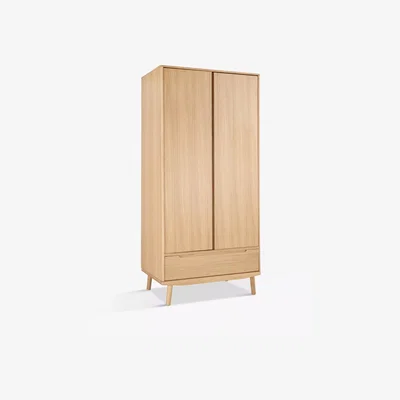 John Lewis John Lewis Bow Double Wardrobe & Drawer, Natural