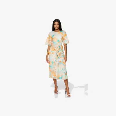 John Lewis Closet London Abstract Ruched Side Dress, Multi