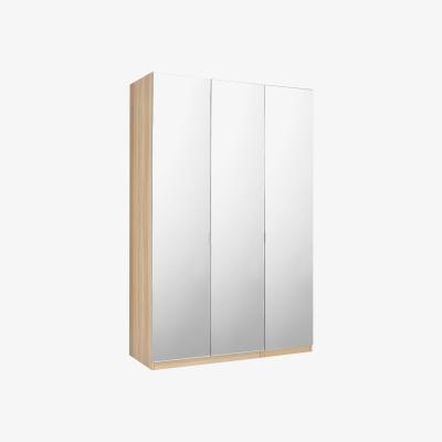 John Lewis ANYDAY John Lewis & Partners Mix it Tall Mirrored Triple Wardrobe, Mirror/Natural Oak