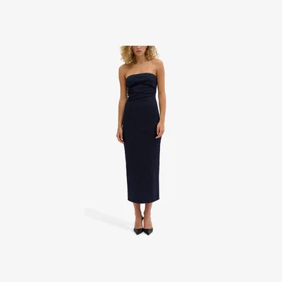 John Lewis MY ESSENTIAL WARDROBE Ayo 158 Strapless Denim Dress, Dark Blue Un-Wash