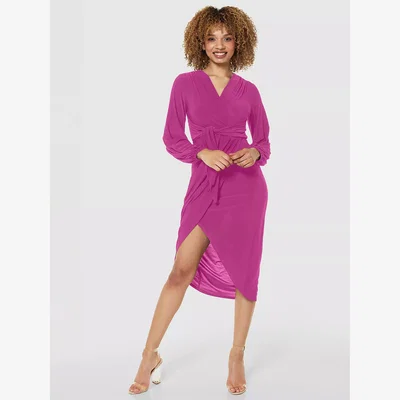 John Lewis Closet London Wrap Pencil Midi Dress