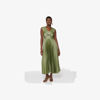 John Lewis Closet London Pleated V-Neck Midi Dress