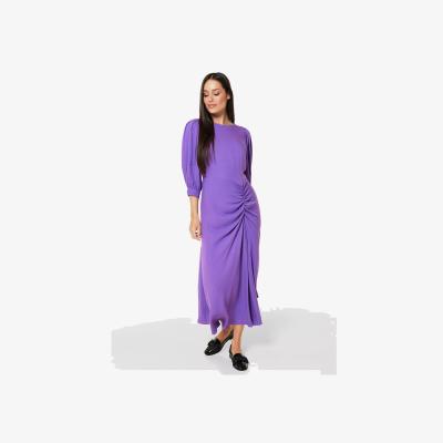 John Lewis Closet London A-Line Twist Dress, Purple