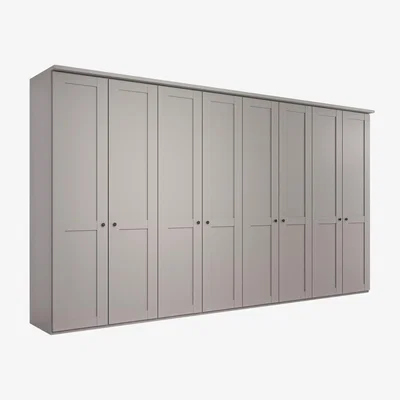 John Lewis John Lewis Marlow 400cm Hinged Wardrobe, Pebble Grey