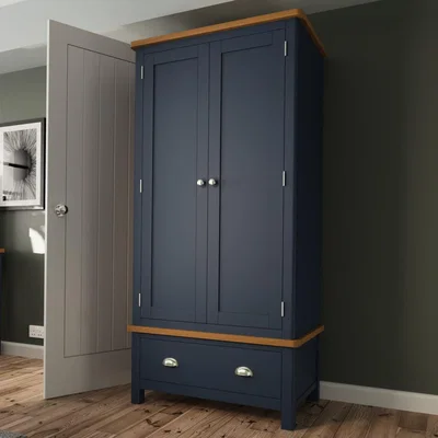 Knees Ruskin Blue 2 Door Wardrobe