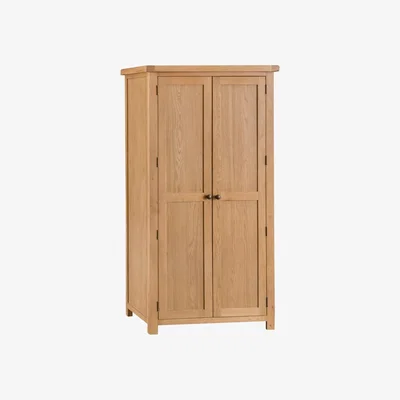 Knees Carrabba Medium Oak finish 2 Door Wardrobe