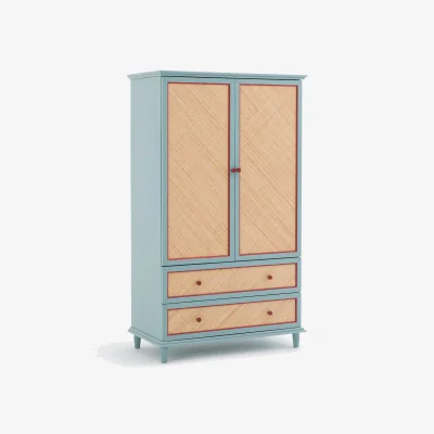 La Redoute Sidore 2-Door Wardrobe in Woven Rattan