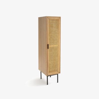 La Redoute Waska Oak & Rattan Single Wardrobe
