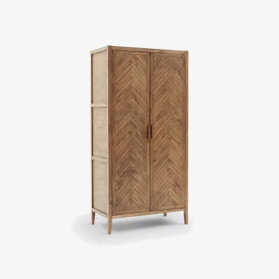 La Redoute Nottingham 2-Door Solid Pine Wardrobe