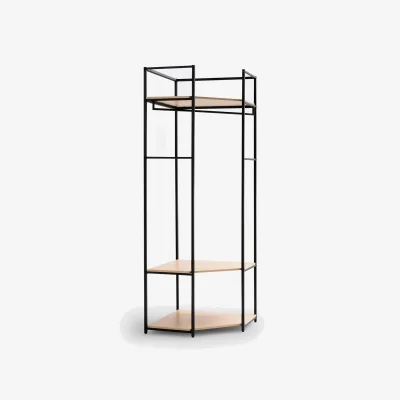 La Redoute Adarbi Corner Wood & Metal Wardrobe Unit