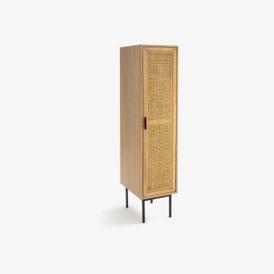 La Redoute Waska Oak & Rattan Single Wardrobe