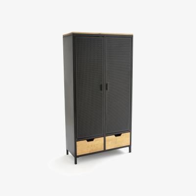 La Redoute Agama Metal & Oak Double Wardrobe