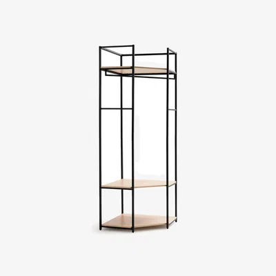 La Redoute Adarbi Corner Wood & Metal Wardrobe Unit