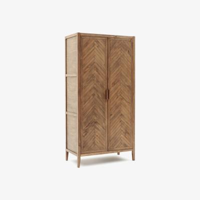 La Redoute Nottingham Herringbone Parquet 2-Door Solid Pine Wardrobe