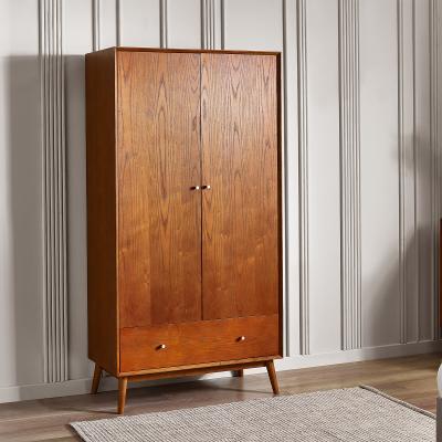La Redoute Elijah Retro Ash Wood 2 Door Wardrobe with Drawer