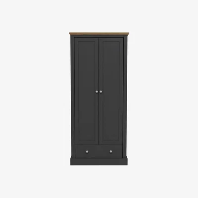 La Redoute Wooden 2 Door Wardrobe with Single Drawer