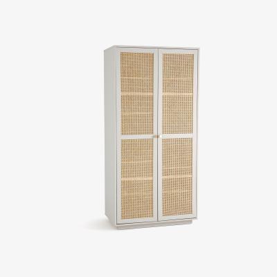 La Redoute Paola Pine & Rattan Double Wardrobe
