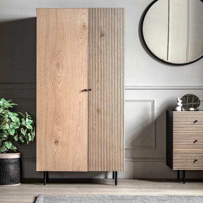 La Redoute Hopewell 2 Door Oak Slatted Wardrobe