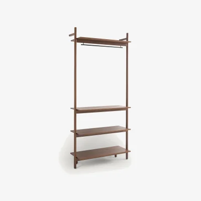 La Redoute Rory Hanging Rail For Wardrobe in Walnut and Veneer