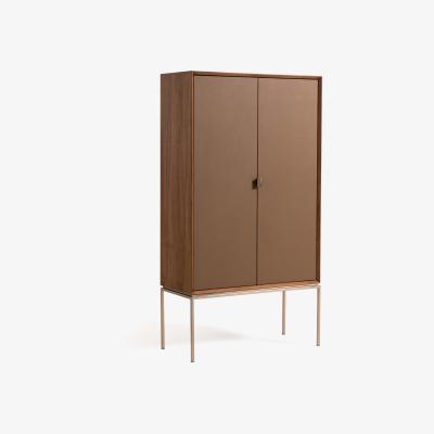 La Redoute Delina Walnut & Leather Wardrobe