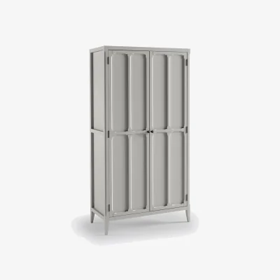 La Redoute Eugénie Oak Veneer Double Wardrobe with 4 Shelves