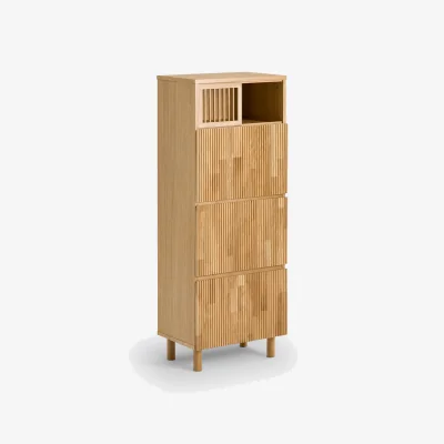 La Redoute Bilbao Wardrobe in Oak and Veneer with 3 Doors