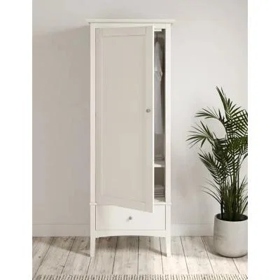Marks & Spencer M&S Hastings Single Wardrobe - Soft White, Soft White