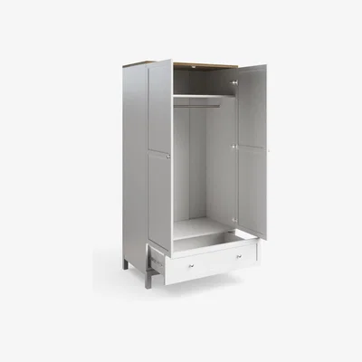 Marks & Spencer M&S Salcombe Double Wardrobe - Light Grey, Light Grey,Natural