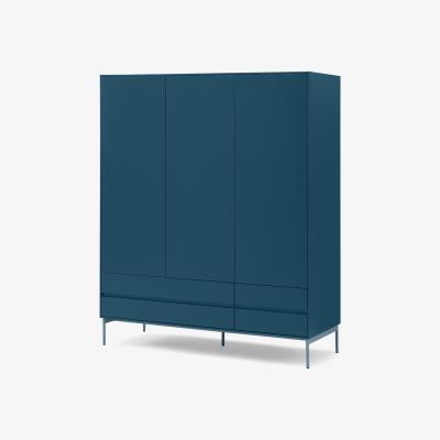 Made.com Donica Triple Wardrobe, Sapphire Blue