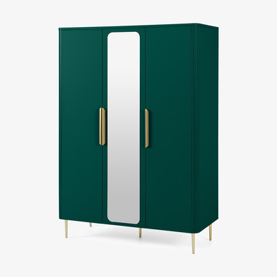 Made.com Ebro Triple Wardrobe, Peacock Green